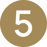 Icon of a number in a gold circle
