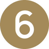 Icon of a number in a gold circle