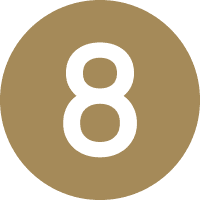Icon of a number in a gold circle