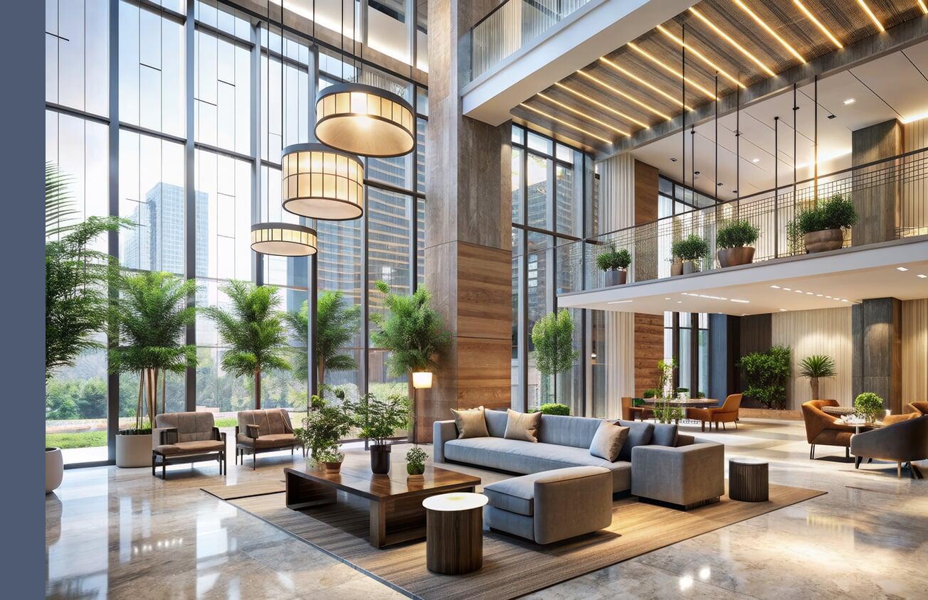 Hotel Lobby with FF&E Furnishings