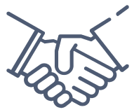 Line Art Icon: Strategic partnership and collaboration