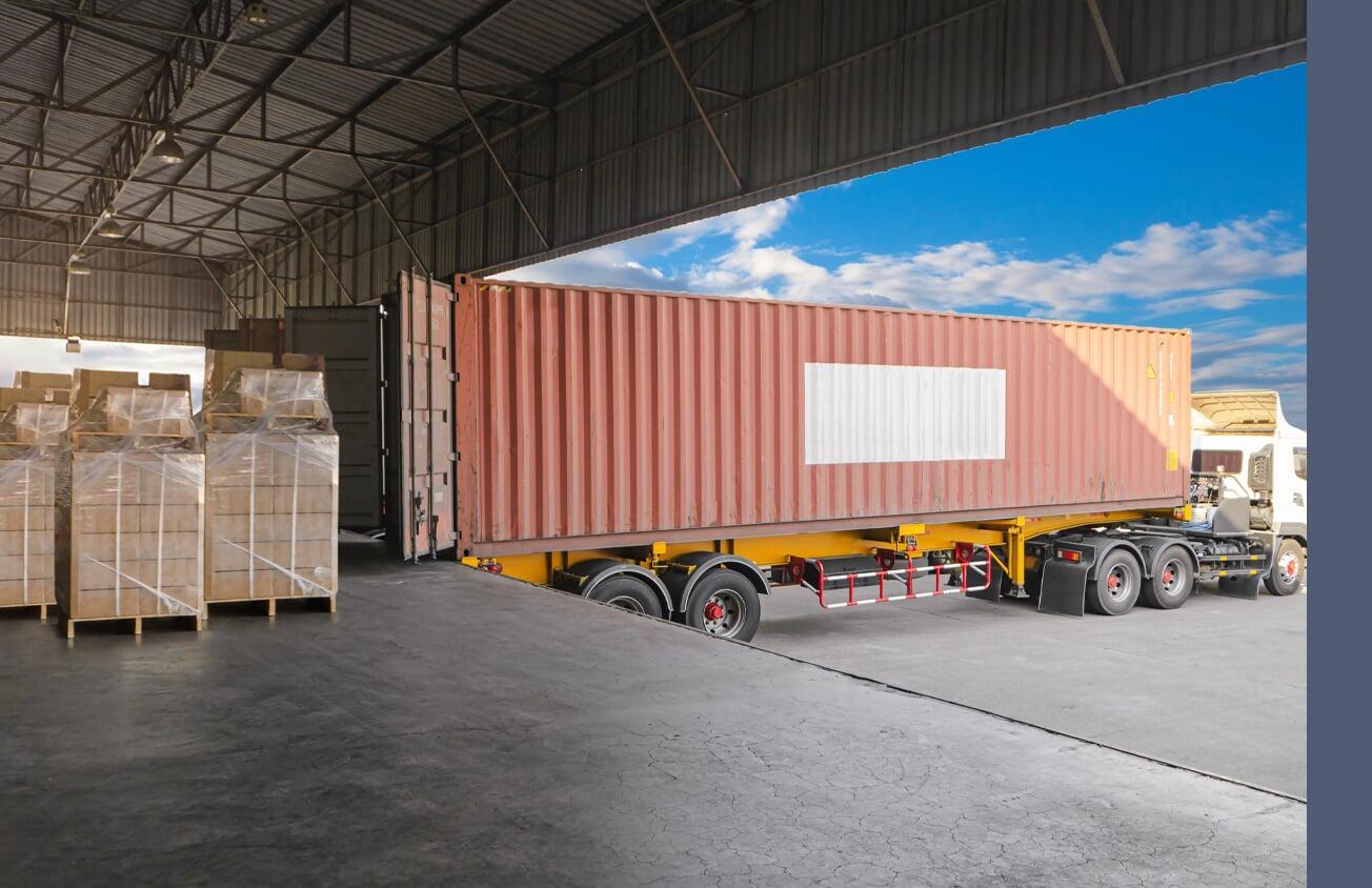 Shipping container and boxes
