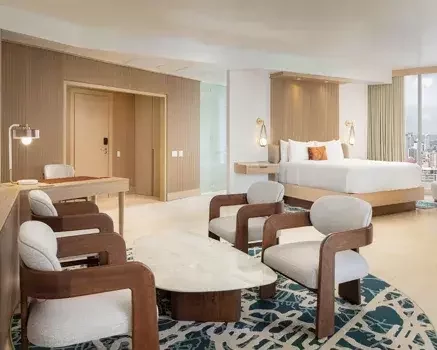 Interior de habitación de lujo de JW Marriott