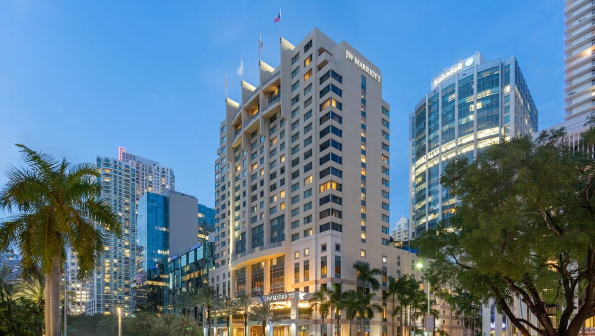 Hotel exterior of JW Marriott Miami on Brickell Avenue